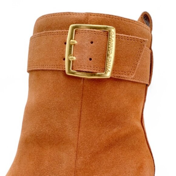 Vince Camuto Women's Size 9 M Warm Caramel Bembonie Stacked Heel Ankle Bootie - Picture 14 of 15